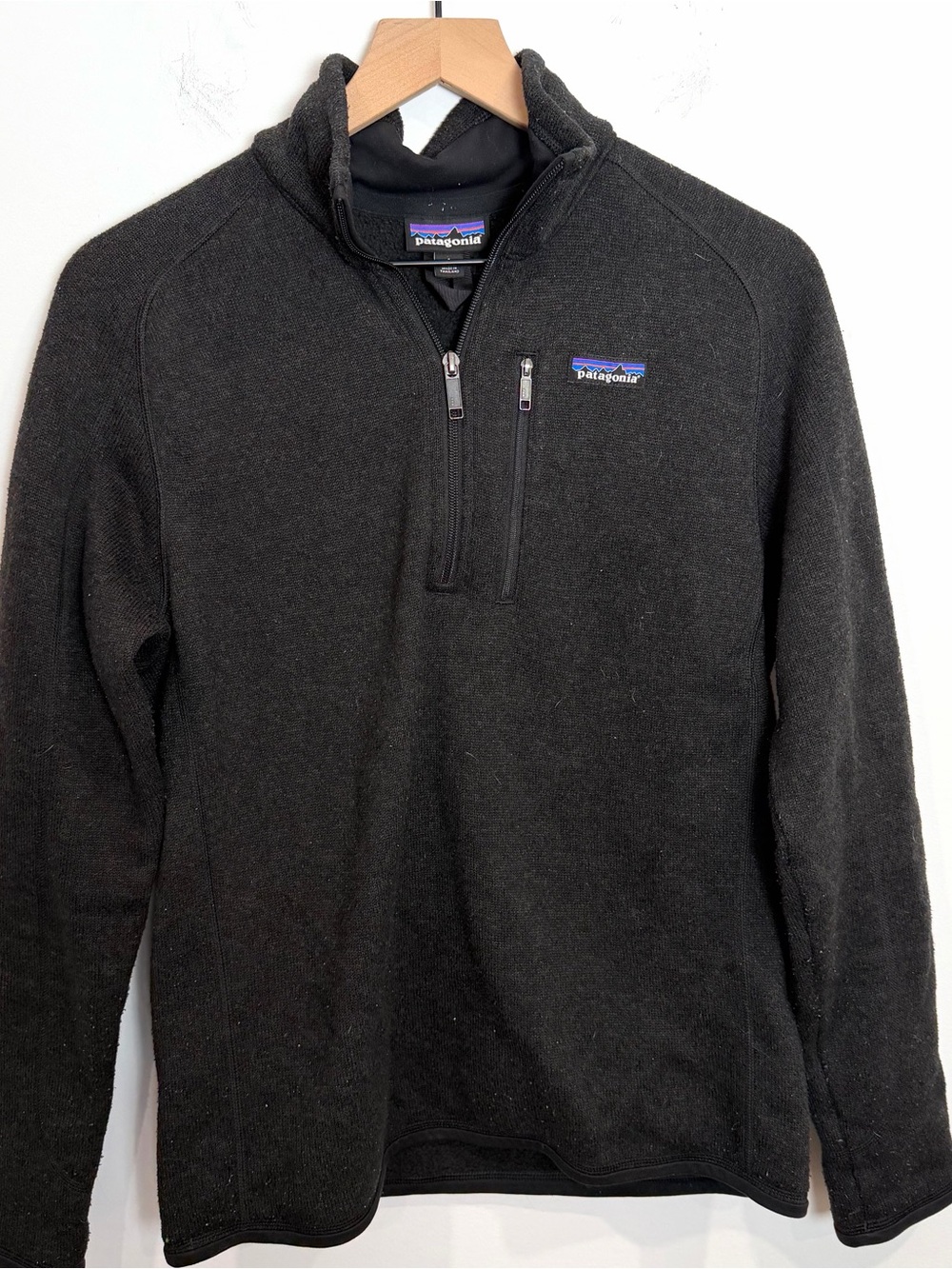 Patagonia Men's Better Sweater 1/4-Zip Fleece Pullover Black Size Small